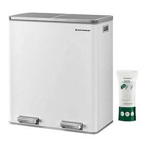 SONGMICS Mülltrenner 2x 30,0 l weiß, 1 St.