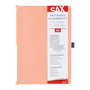sax design Klemmbrett 2-750-21 DIN A5 auf DIN A4 grapefruit Kunststoff, 1 St.