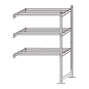 PAPERFLOW Anbau-Schwerlastregal RangEco 513S blau 100,0 x 34,0 x 200,0 cm