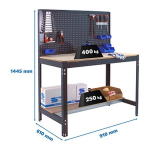 Simonrack Werkbank SIMONWORK BT2 anthrazit 91,0 x 61,0 x 144,5 cm