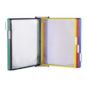 tarifold Wand-Sichttafelsystem 414609 DIN A4 farbsortiert mit 10 St. Sichttafeln, 1 St.