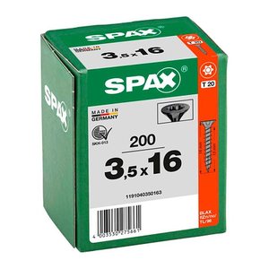 SPAX® Universalschrauben T20 Senkkopf BLAX 1191040350163 3,5 mm x 16 mm, 200 St.