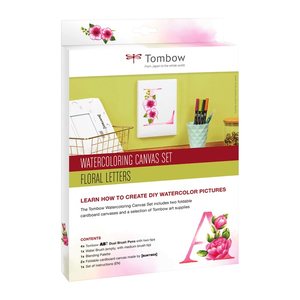 Tombow Florale Buchstaben Malset farbsortiert, 1 Set