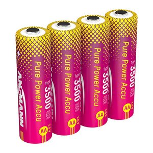 ANSMANN Akkus Pure Power Li-Ion Mignon AA 3.500 mAh, 4 St.