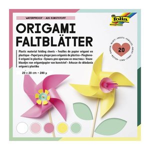 folia Faltblätter aus Kunststoff mehrfarbig 20 Blatt