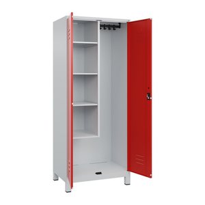 CP Putzmittelschrank Classic Plus 080110-02 S10016 lichtgrau, verkehrsrot 4 Fachböden 80,0 x 50,0 x 195,0 cm, aufgebaut, 1 St.