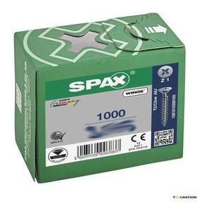 SPAX® Universalschrauben Z2 Senkkopf WIROX 1081010350355 3,5 mm x 35 mm, 1.000 St.