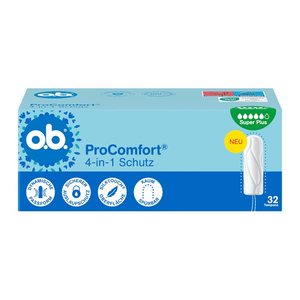 o.b. Tampons ProComfort Super Plus 4-in-1 Schutz für sehr starke Periode, 32 St.