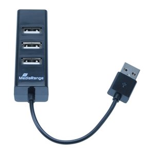 MediaRange USB-Hub 4-fach schwarz