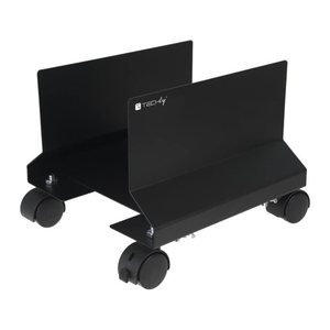Techly PC Wagen mit Rollen, Metall, schwarz