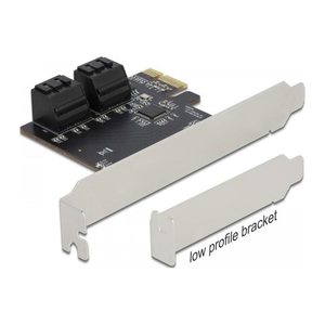 DELOCK 4 Port SATA PCI Express x1 Karte Low Profile Formfakt