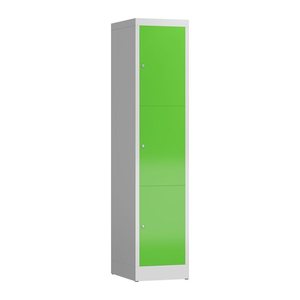 ClassiX Schließfachschrank gelbgrün, lichtgrau X-523315, 3 Schließfächer 41,5 x 50,0 x 180,0 cm