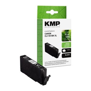 KMP  schwarz Druckerpatrone kompatibel zu Canon CLI-551 XL BK