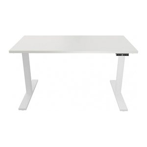 BISLEY E-WonderTech elektrisch höhenverstellbarer Schreibtisch weiß rechteckig, T-Fuß-Gestell weiß 120,0 x 60,0 cm