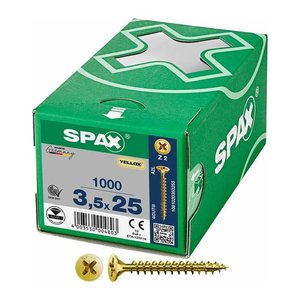 SPAX® Universalschrauben Z2 Senkkopf YELLOX 1081020350255 3,5 mm x 25 mm, 1.000 St.