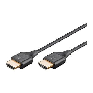 goobay Slim Ultra High-Speed HDMI-Kabel mit Ethernet 1,0 m schwarz, 1 St.