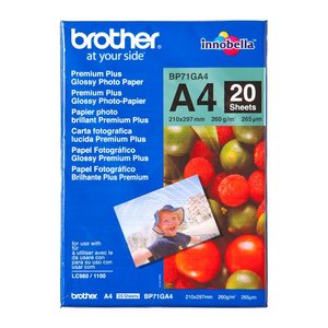 brother Fotopapier BP71GA4 DIN A4 glänzend 260 g/qm 20 Blatt