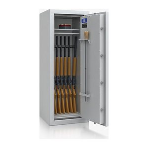 ISS Waffenschrank Dortmund-Kamen Sicherheitsstufe 0 nach EN 1143-1 mit Feuerschutz lichtgrau 52,0 x 50,0 x 140,0 cm