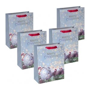 SIGEL Geschenktüten Charmful Christmas Large Motiv 26,0 x 33,0 cm, 5 St.
