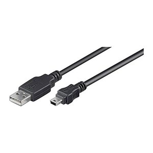 goobay USB 2.0 A/Mini USB 2.0 B Kabel 1,8 m schwarz, 1 St.