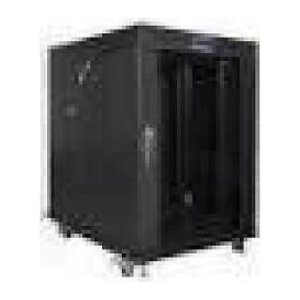 LANBERG 19" 15U 600x600 freist. LCD Glastür V2 (FlatPack) sw (Speditionsversand)