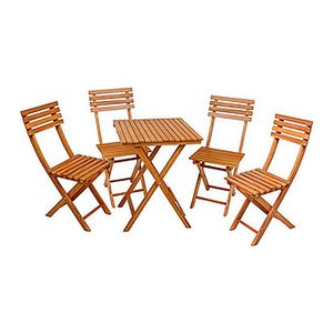 Garden Pleasure Sitzgruppe ALAMENDA, natur Holz, 5-teilig