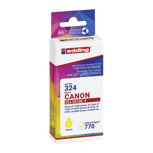 edding EDD-324 gelb Druckerpatrone kompatibel zu Canon CLI-551 XL