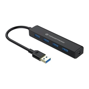 CONCEPTRONIC 4-Port Hub USB-A3.0->4xA3.0 o.Netz. sw
