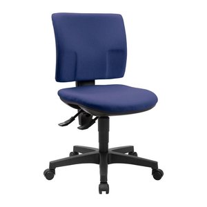 Topstar Bürostuhl Pro 30, PU300G26 Stoff blau, Gestell schwarz