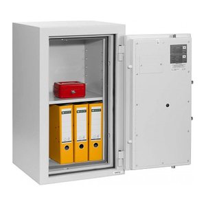 ISS Tresor Düsseldorf Mettmann III Sicherheitsstufe S2 nach EN14450 mit Feuerschutz lichtgrau 49,5 x 47,2 x 82,5 cm