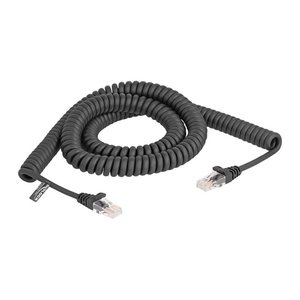 DELOCK RJ45 Spiralkabel Stecker zu Stecker Cat.5e 3m schwarz