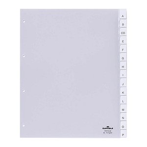 DURABLE Ordnerregister DIN A4 Vollformat, Überbreite blanko transparent 15-teilig, 1 Satz