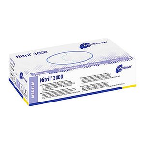 Meditrade® unisex Einmalhandschuhe Nitril® 3000 weiß Größe M, 100 St.