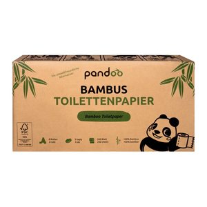 pandoo Toilettenpapier 3-lagig Bambus, 8 Rollen