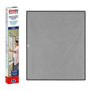 tesa Fliegengitter Insect Stop Clip On anthrazit 1,0 x 1,2 m