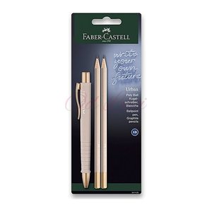 FABER-CASTELL Kugelschreiber-Set Urban pale rose, Schreibfarbe: blau, 1 Set