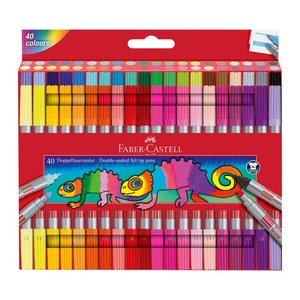 FABER-CASTELL Filzstifte farbsortiert, 40 St.