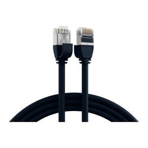 EFB RJ45 Patchk. U/FTP Cat.6A TPE 4mm ultraflex 0.50m schw.