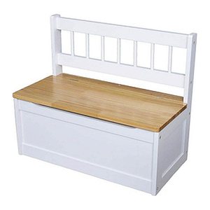 Garden Pleasure Sitztruhe Kinder 314103-2 braun, weiß Holz 60,0 cm
