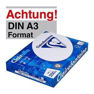 Clairefontaine Kopierpapier Clairalfa DIN A3 250 g/qm 125 Blatt
