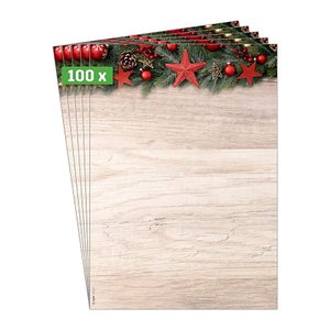 SIGEL Weihnachtsbriefpapier Chalet Style Motiv DIN A4 90 g/qm 100 Blatt