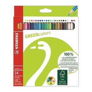 STABILO GREENcolors Buntstifte farbsortiert, 24 St.