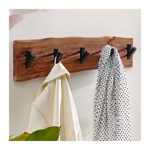WOHNLING Wandgarderobe WL6.358 akazie Holz 5 Haken 60,0 x 17,0 cm, 1 St.
