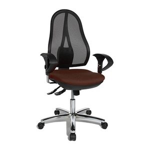 Topstar Bürostuhl Open Point SY Deluxe, OP290U G08 Stoff braun, Gestell chrom