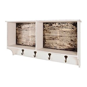 HAKU Möbel Wandgarderobe 89961 Vintage Holz 4 Haken 65,0 x 40,0 cm, 1 St.