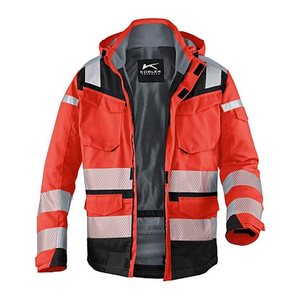 KÜBLER® unisex Warnjacke Winter REFLECTIQ rot, schwarz Größe L