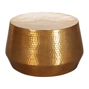 WOHNLING Couchtisch rund Aluminium gold 60,0 x 60,0 x 36,0 cm, 1 St.
