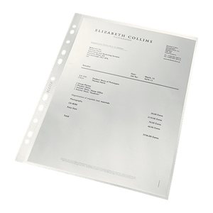 LEITZ Prospekthüllen recycle 4791 DIN A4 transparent genarbt 0,10 mm, 100 St.