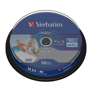 Verbatim BD-R Blu-ray 25GB 6x bedruckbar 10er Spindel