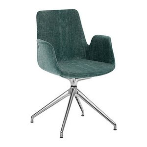 Mayer Besuchersessel myHELIOS petrol Aluminium poliert Stoff 58,0 x 55,0 x 88,0 cm, 1 St.